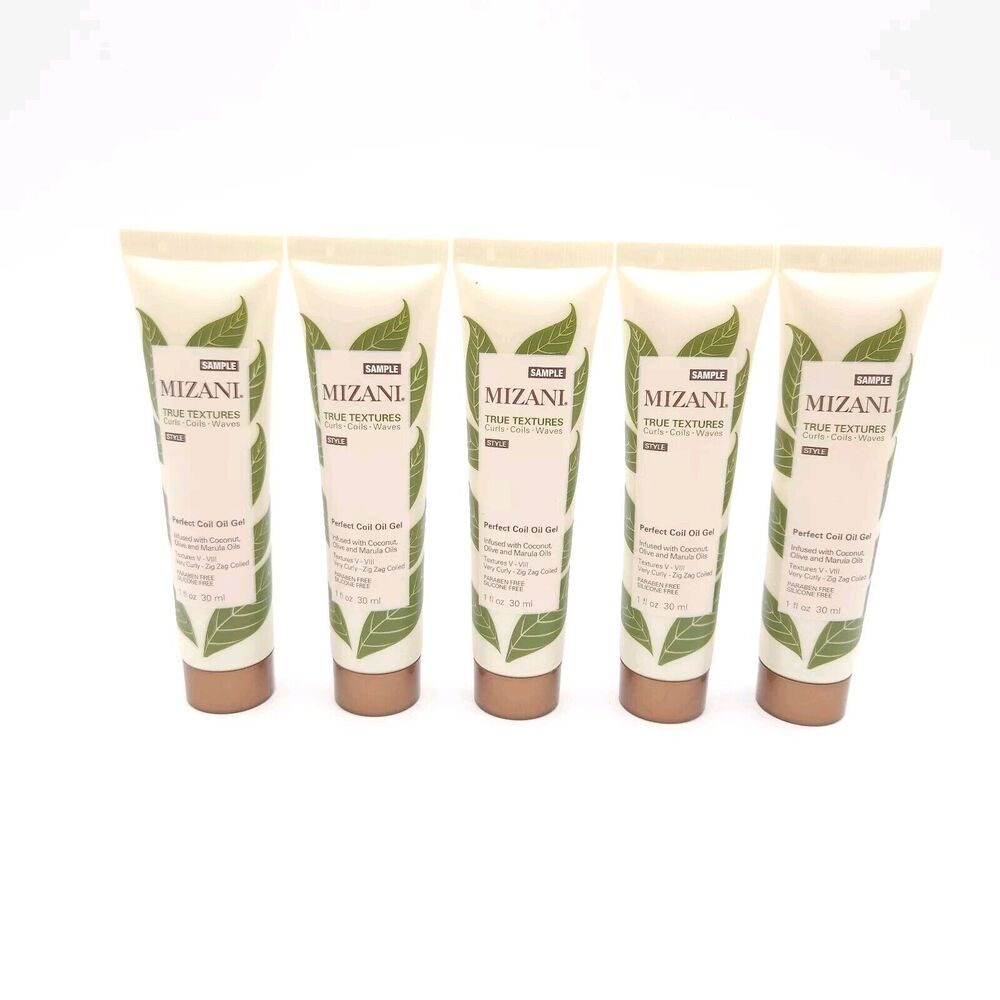 5x Mizani True Textures Perfect Coil‎ Oil Gel Sample 1oz Curls Waves Lot Bundle